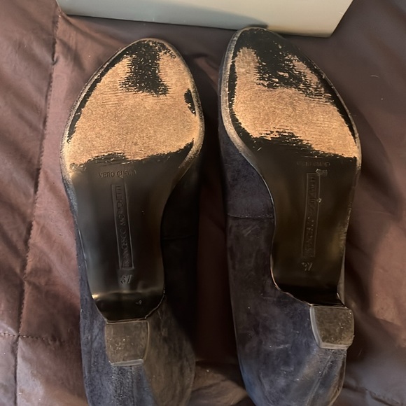 Francesco Morichetti Blue Suede Pumps “Camoscio” style in Box - Picture 7 of 9